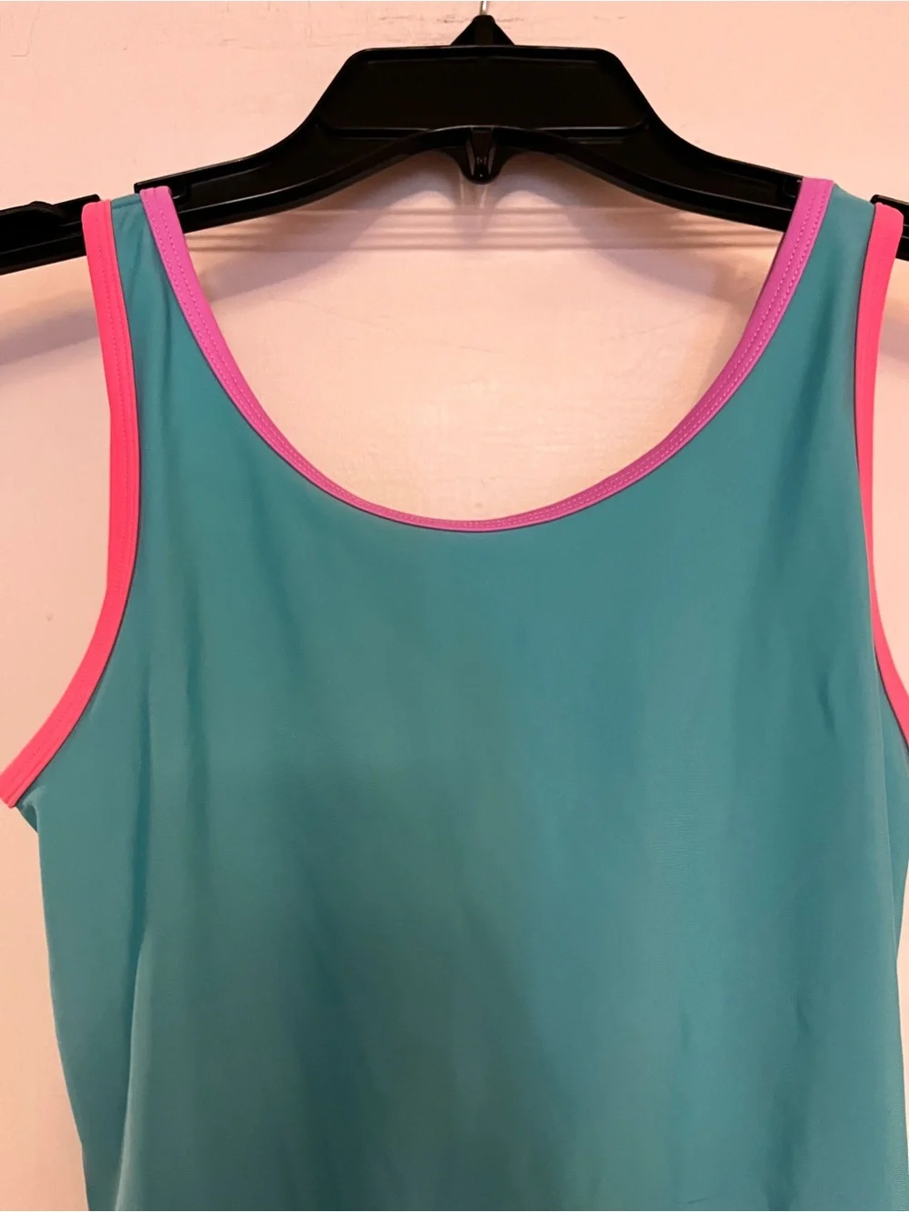 Cat & Jack Girls Teal One-Piece Swimsuit with Pink Trim